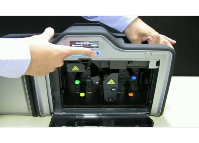 How to reboot FARGO HDP5000 Printer