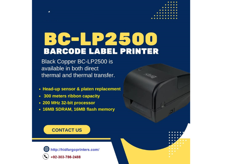 What is Barcode Printer Black Copper BC-LP2500