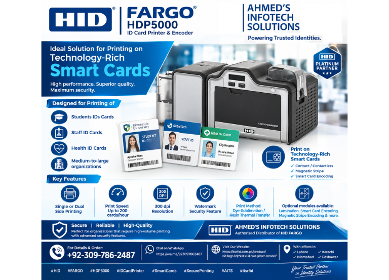 HID FARGO HDP5000 ID Card Printer & Encoder