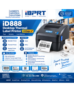 iD888 Desktop Thermal Label Printer 203dpi